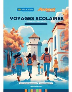 Brochure Voyages Scolaires 2025-2026